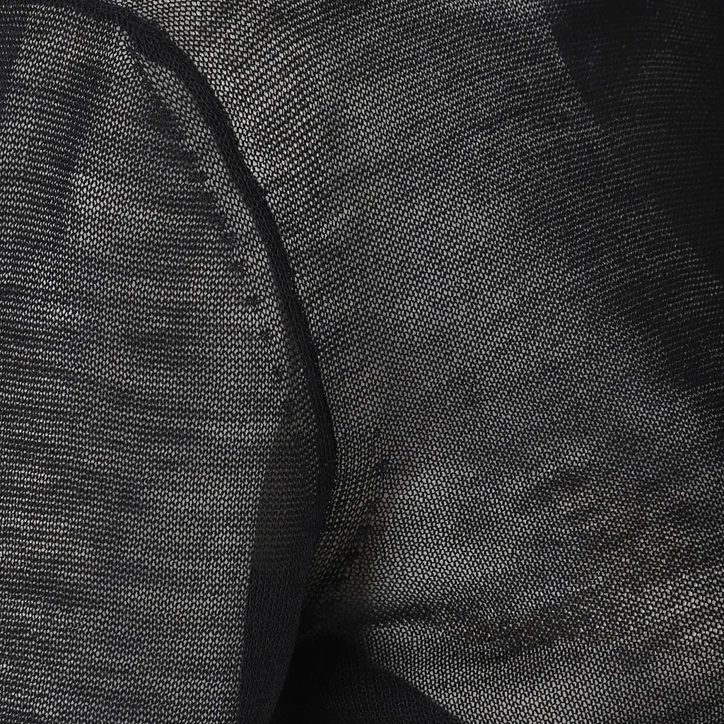 Sheer Turtleneck Sweater