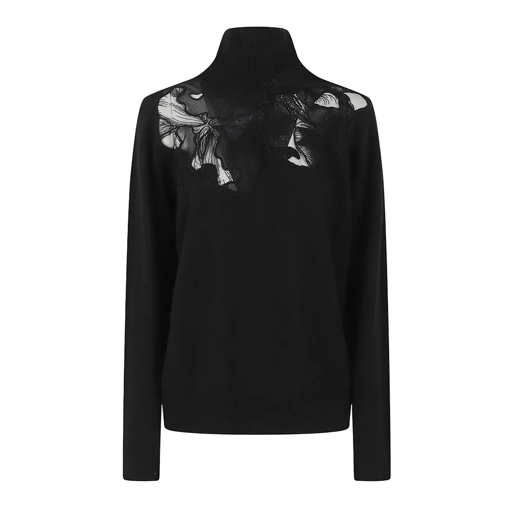 Floral Appliqué Sweater