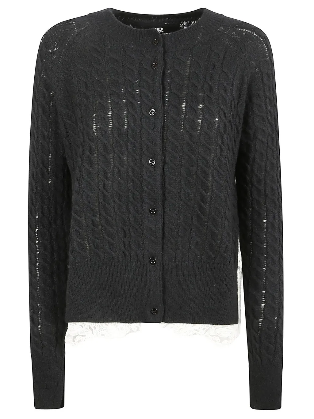 Lace-Trim Cable Knitwear