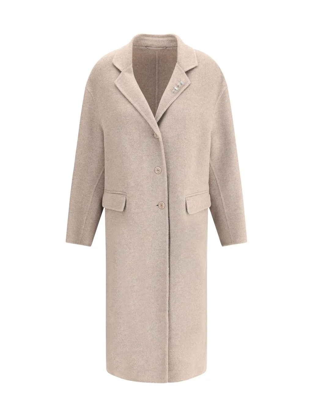 Single-Breasted Flap-Pocket Coat