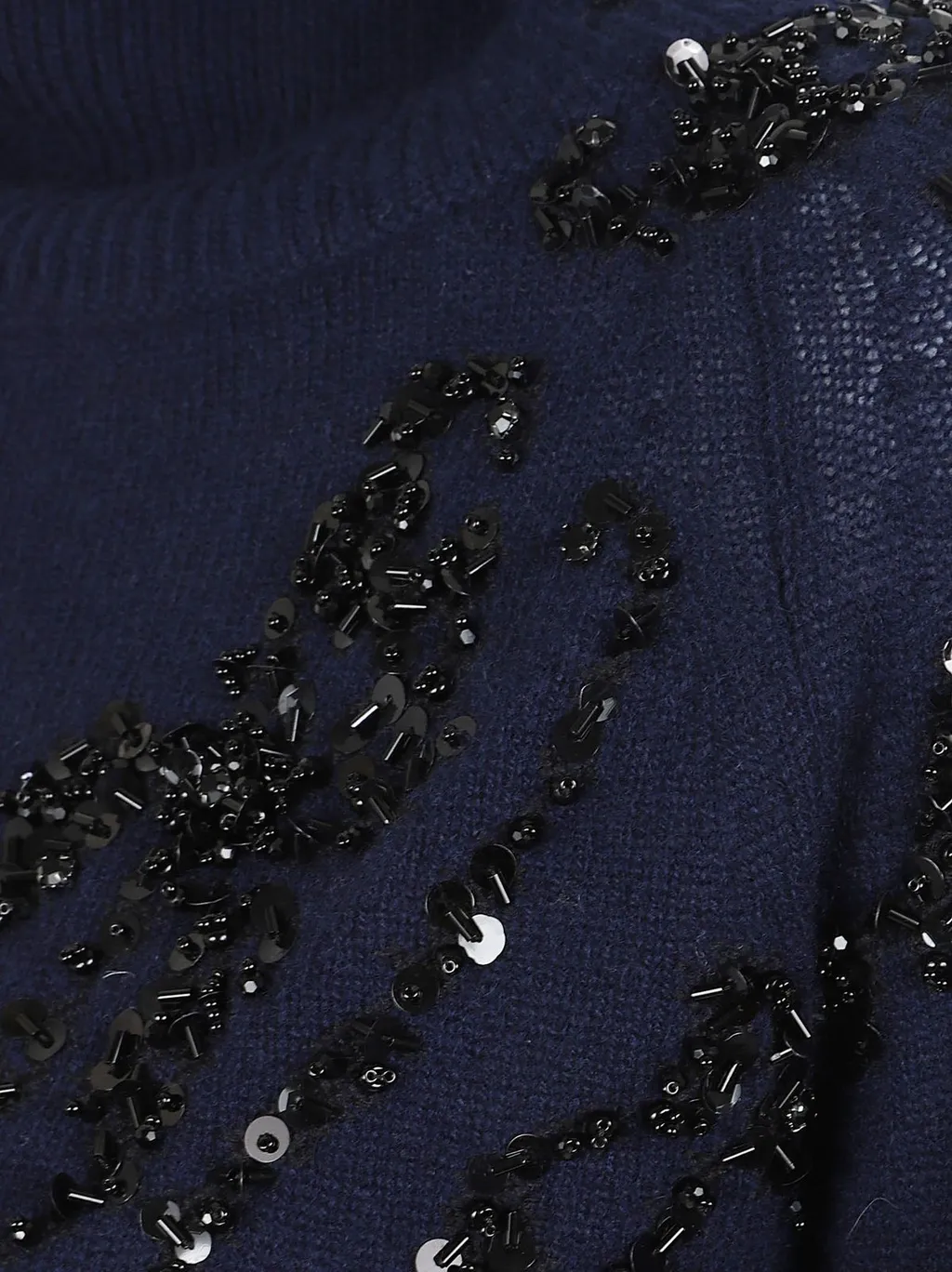 Embellished High Neck Sweater
