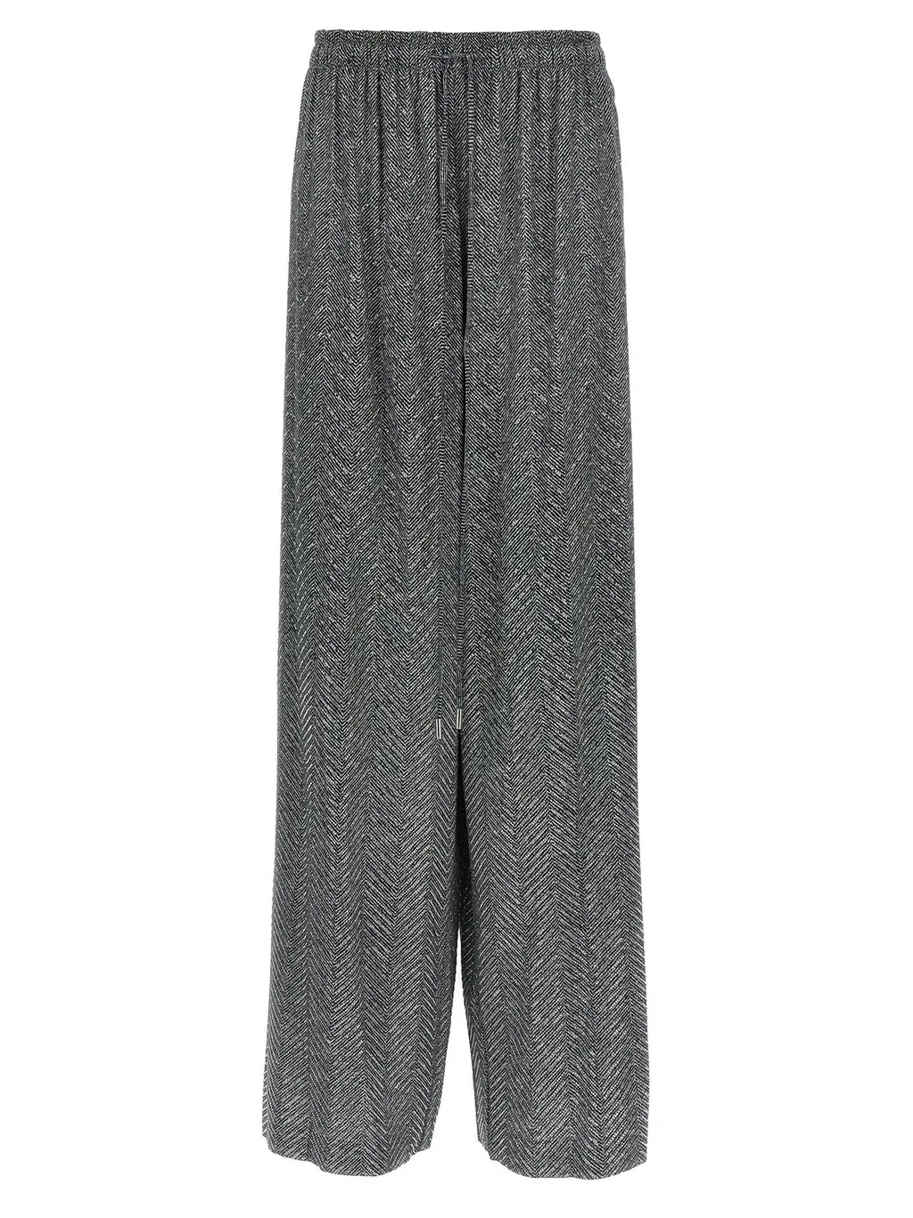 Herringbone Pattern Drawstring Pants