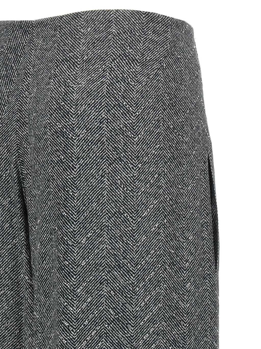 Herringbone Pattern Drawstring Pants