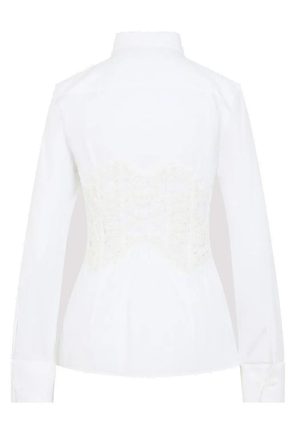 Lace Bustier Poplin Shirt