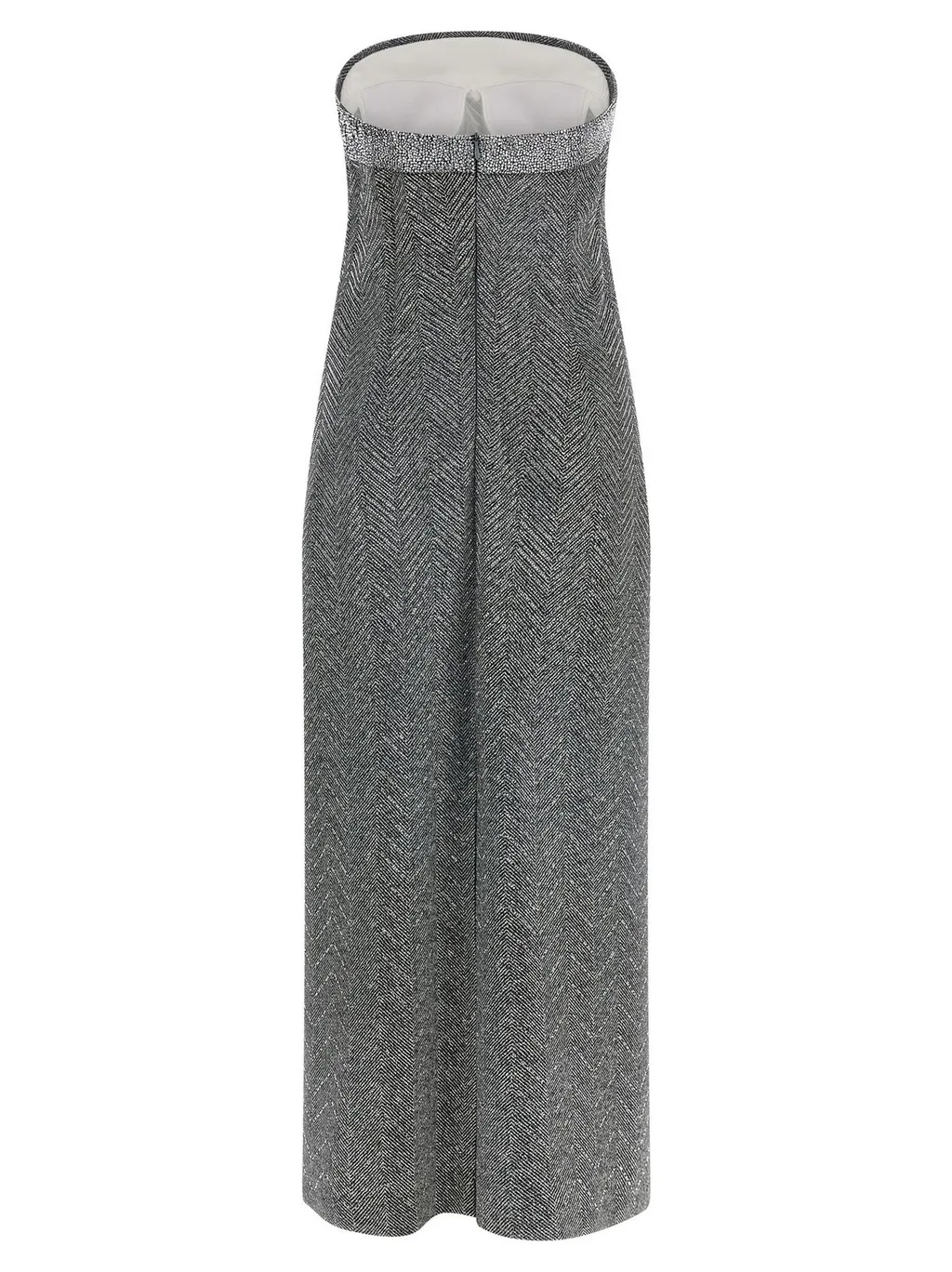 Herringbone Pattern Sleeveless Dress