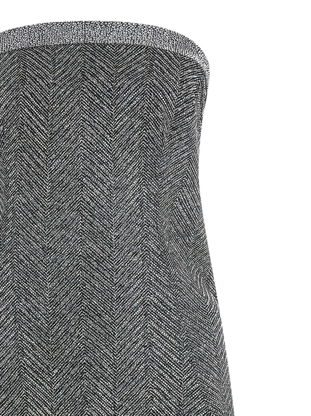 Herringbone Pattern Sleeveless Dress
