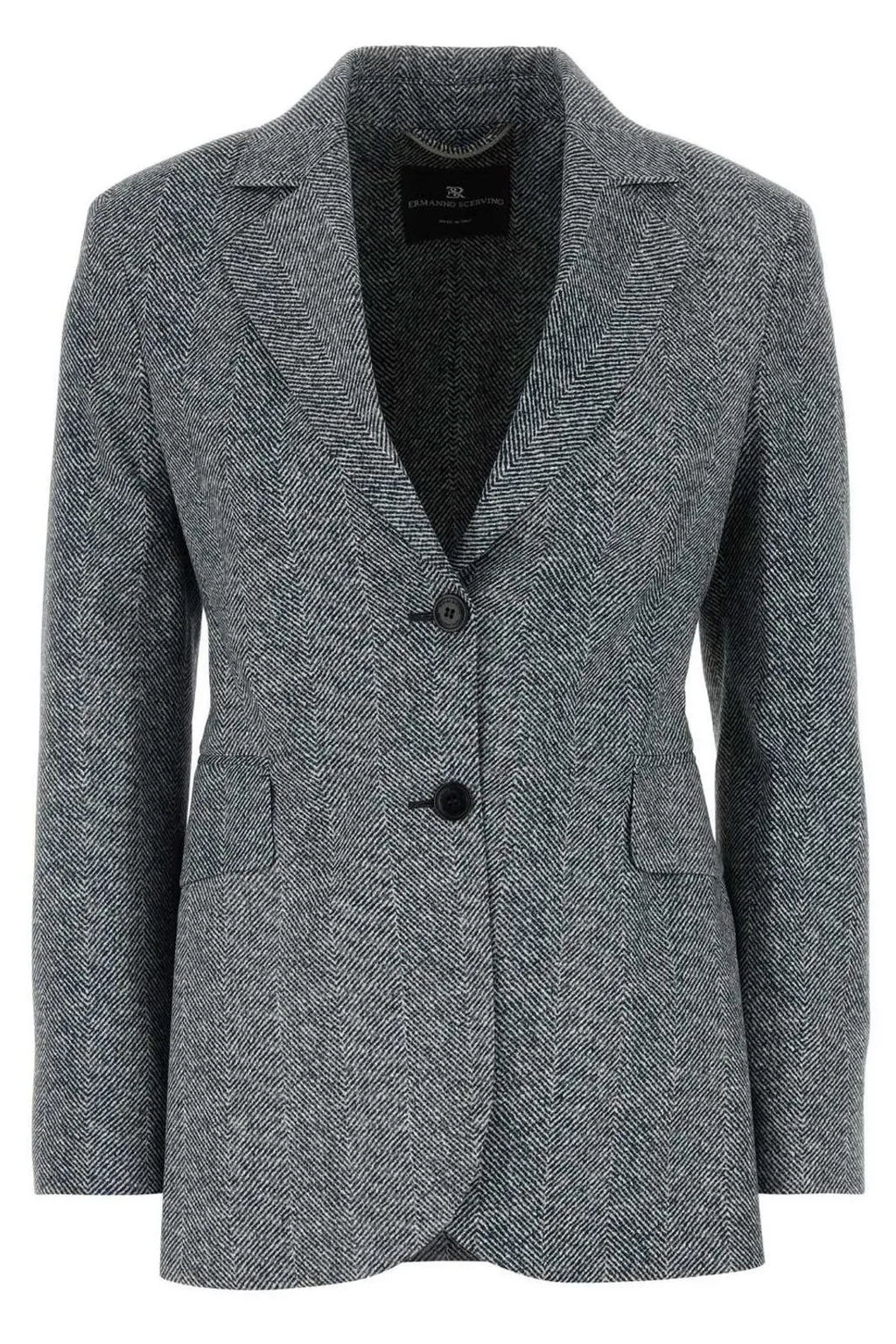 Herringbone Single Breasted Blazer