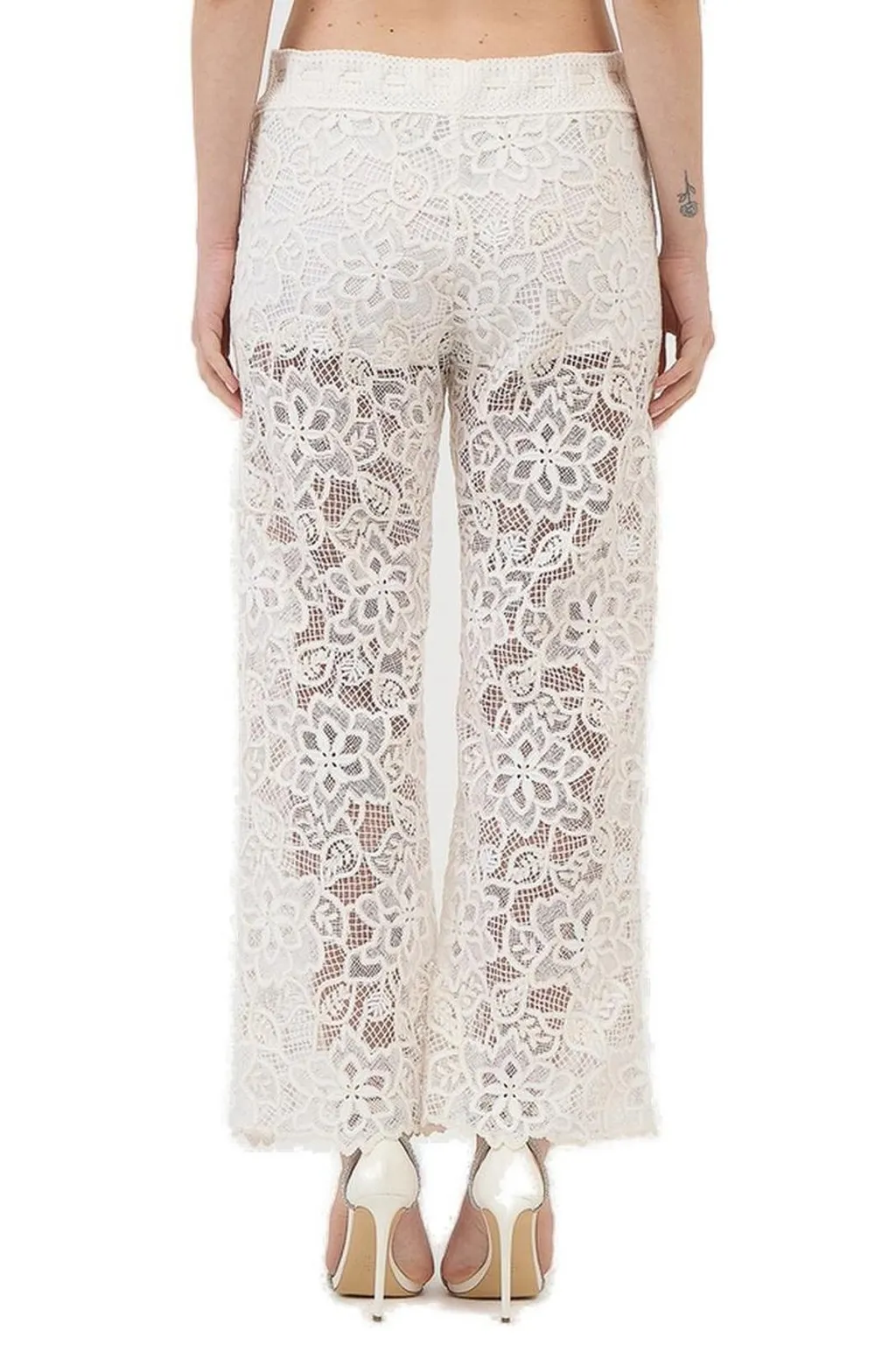 Floral Lace Drawstring Pants