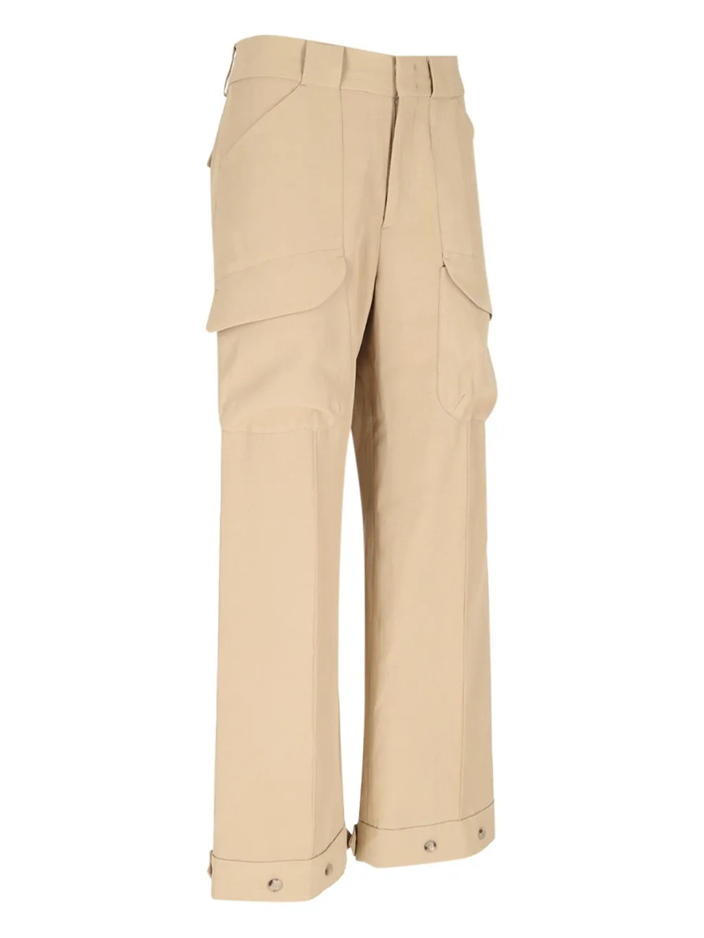 Straight-Leg High Waist Cargo Trousers