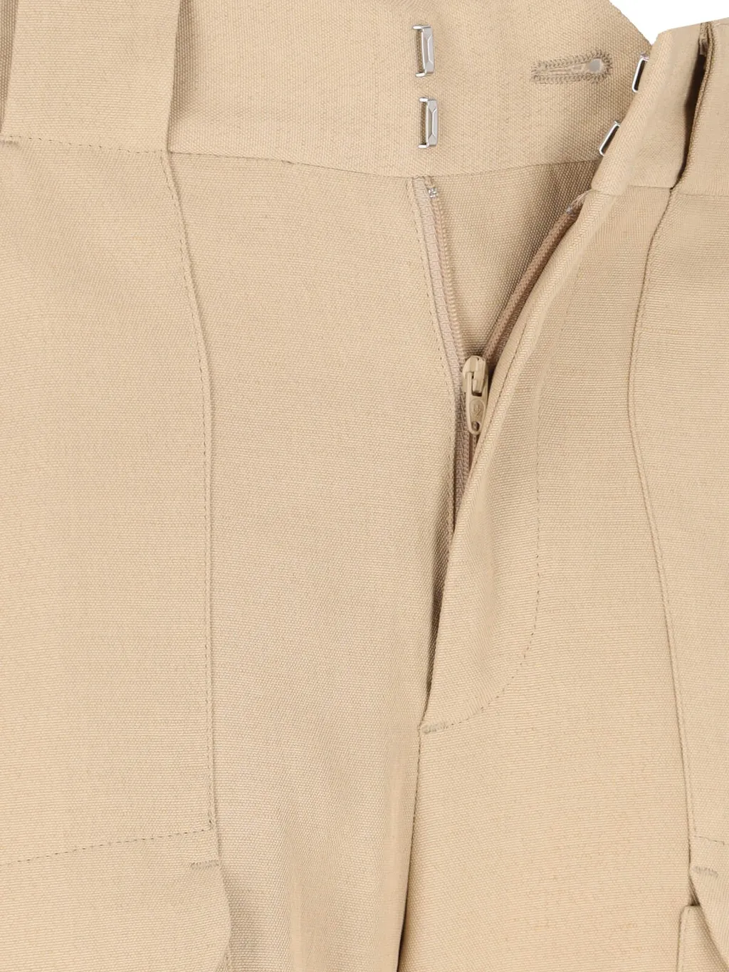 Straight-Leg High Waist Cargo Trousers
