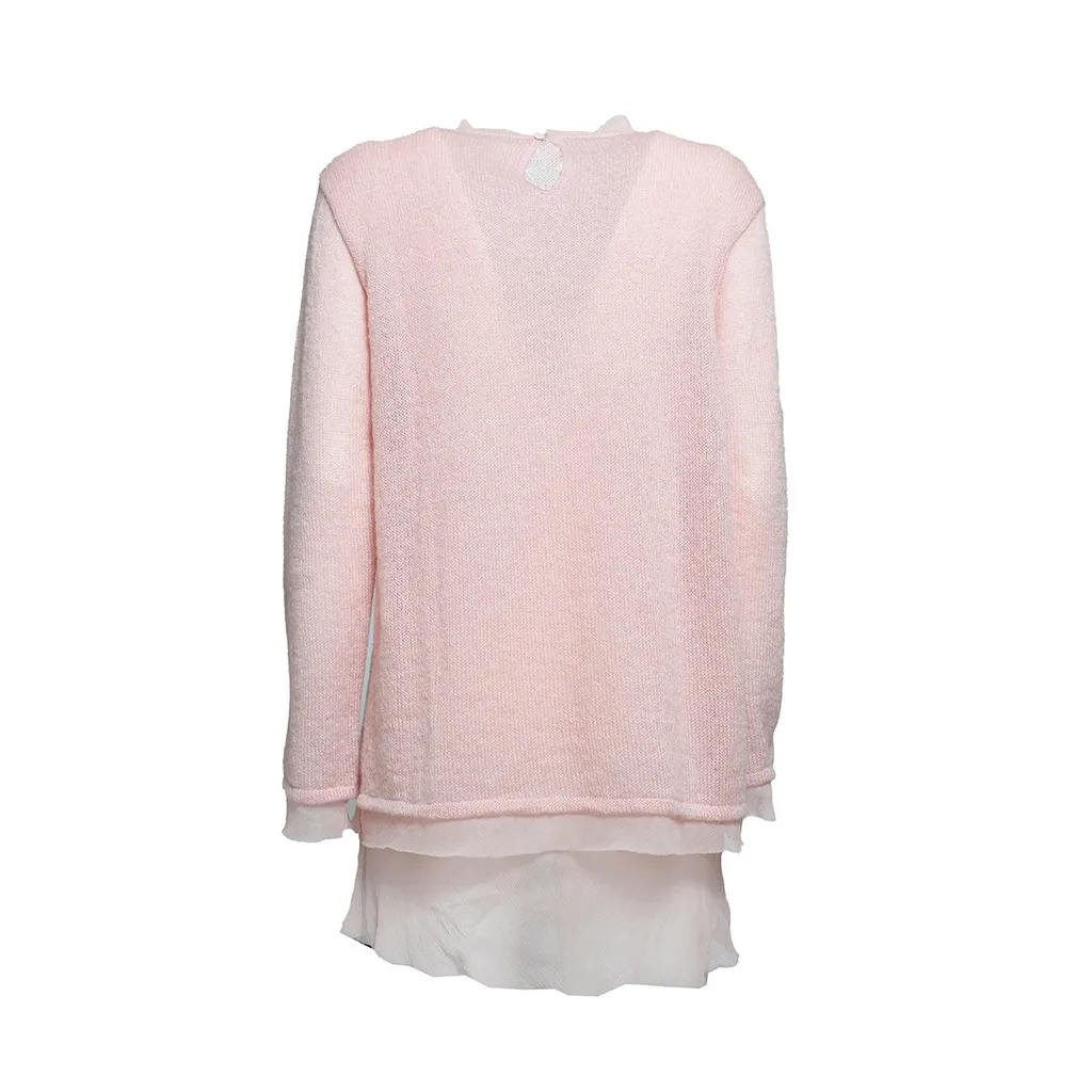 Floral-Applique Layered Jumper
