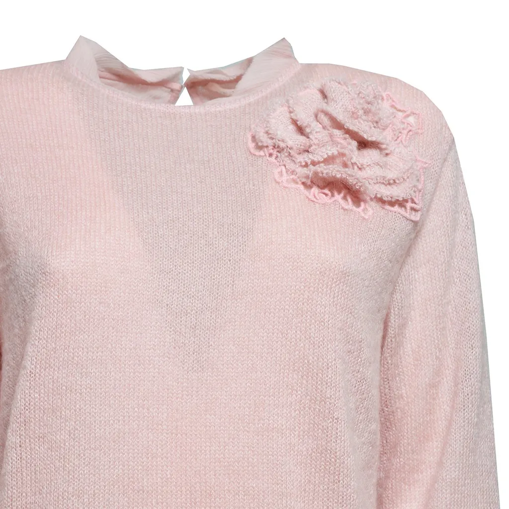 Floral-Applique Layered Jumper