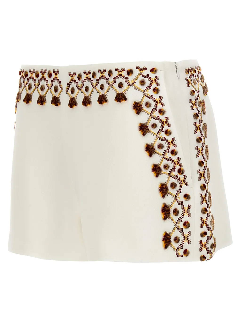 Embroidered Mini Shorts