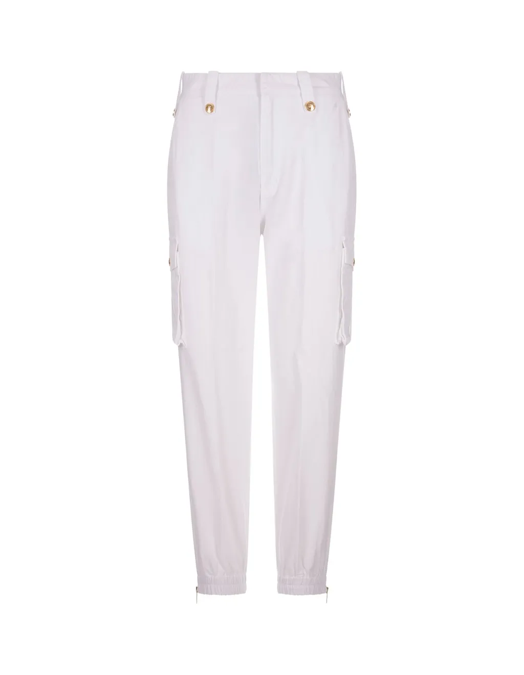 High-Waist Elasticated Ankle Trousers