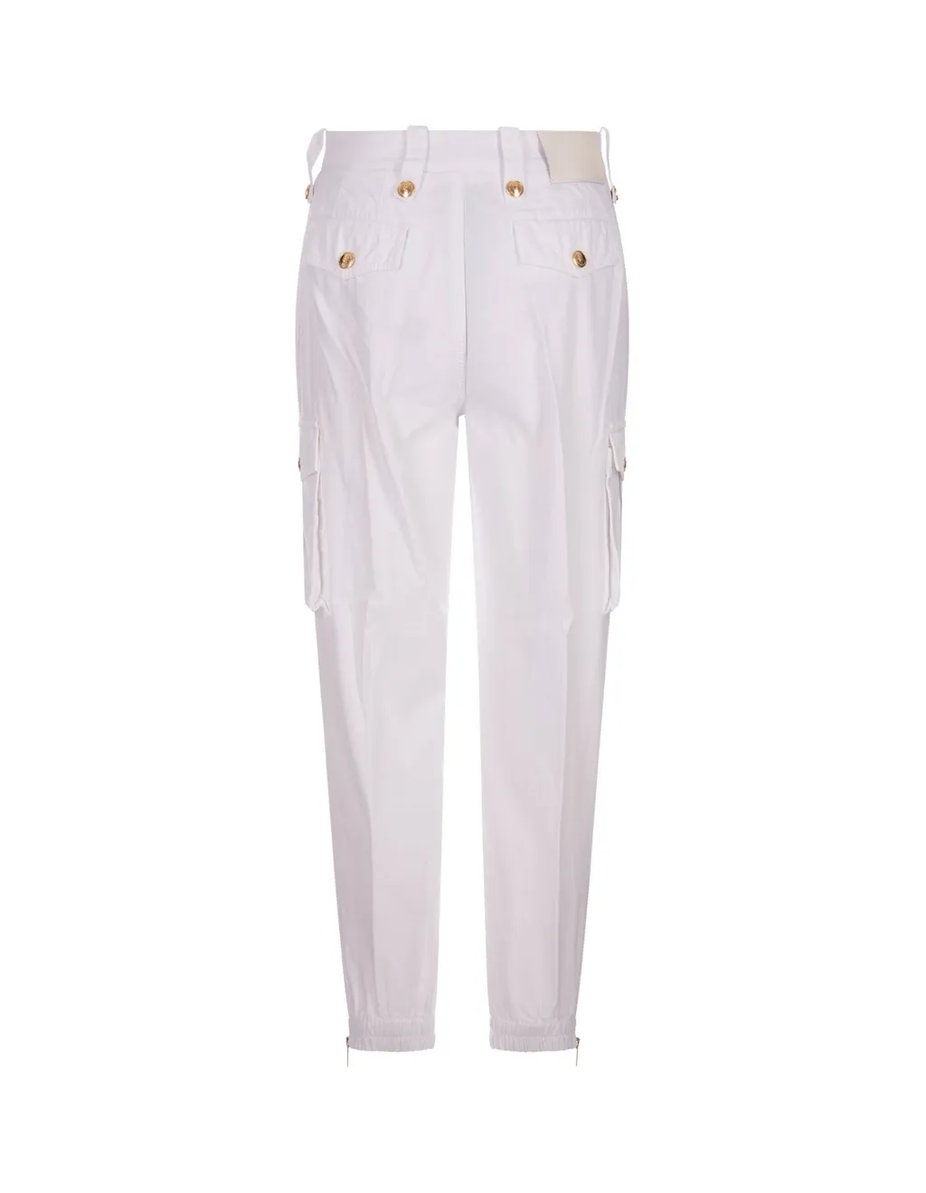 High-Waist Elasticated Ankle Trousers