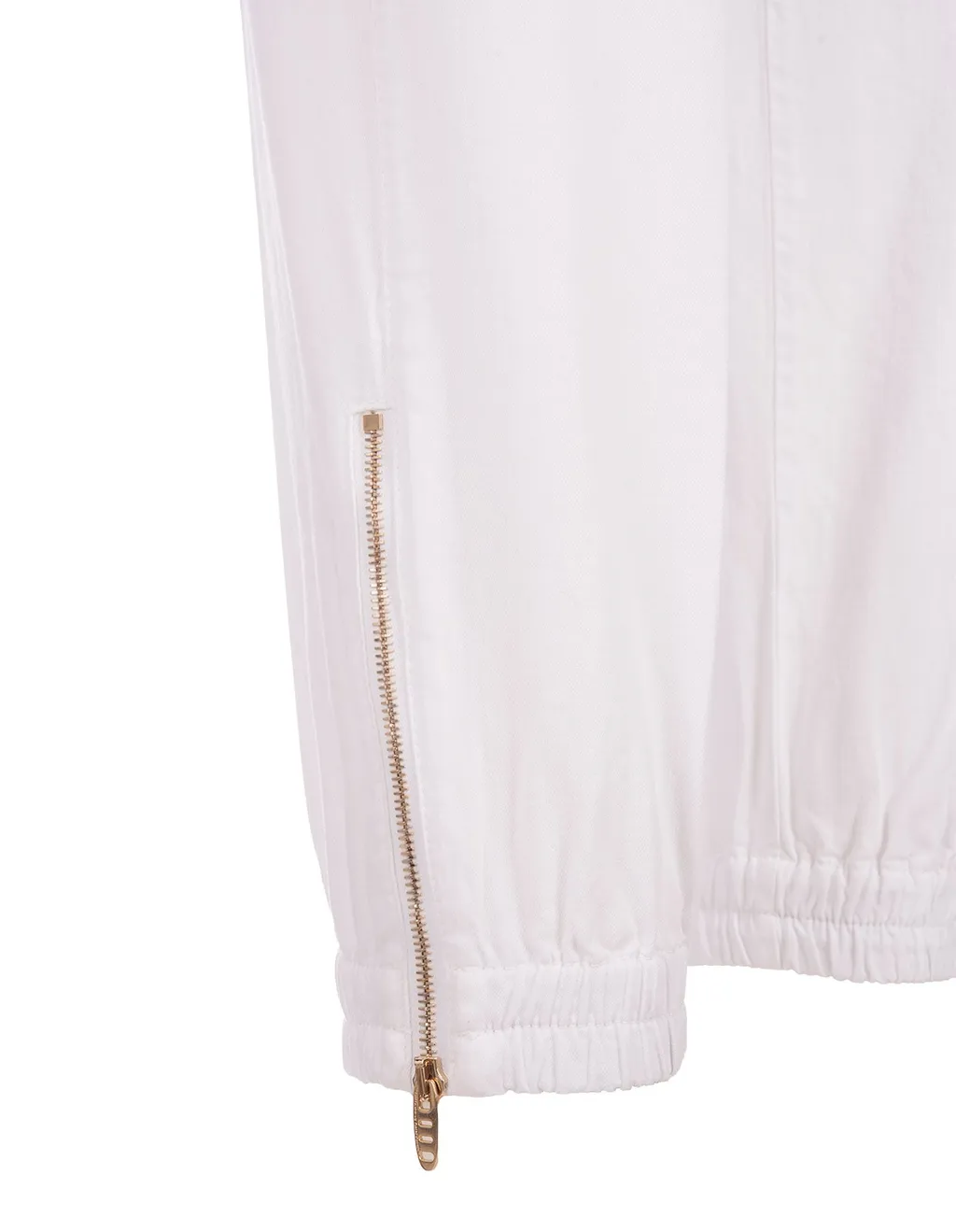 High-Waist Elasticated Ankle Trousers