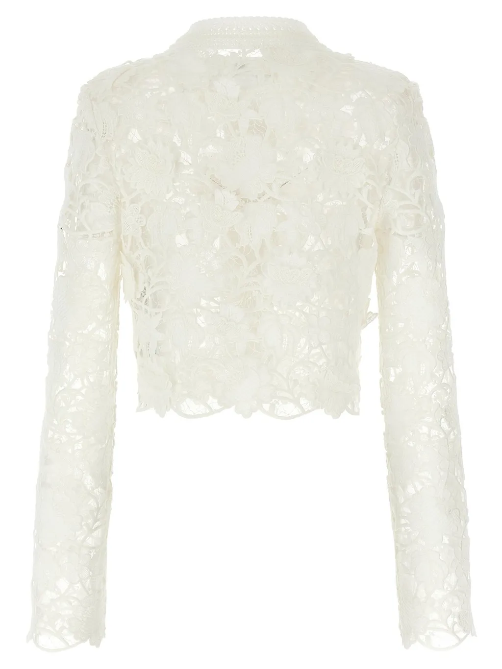Macrame Tulle Knit Cardigan
