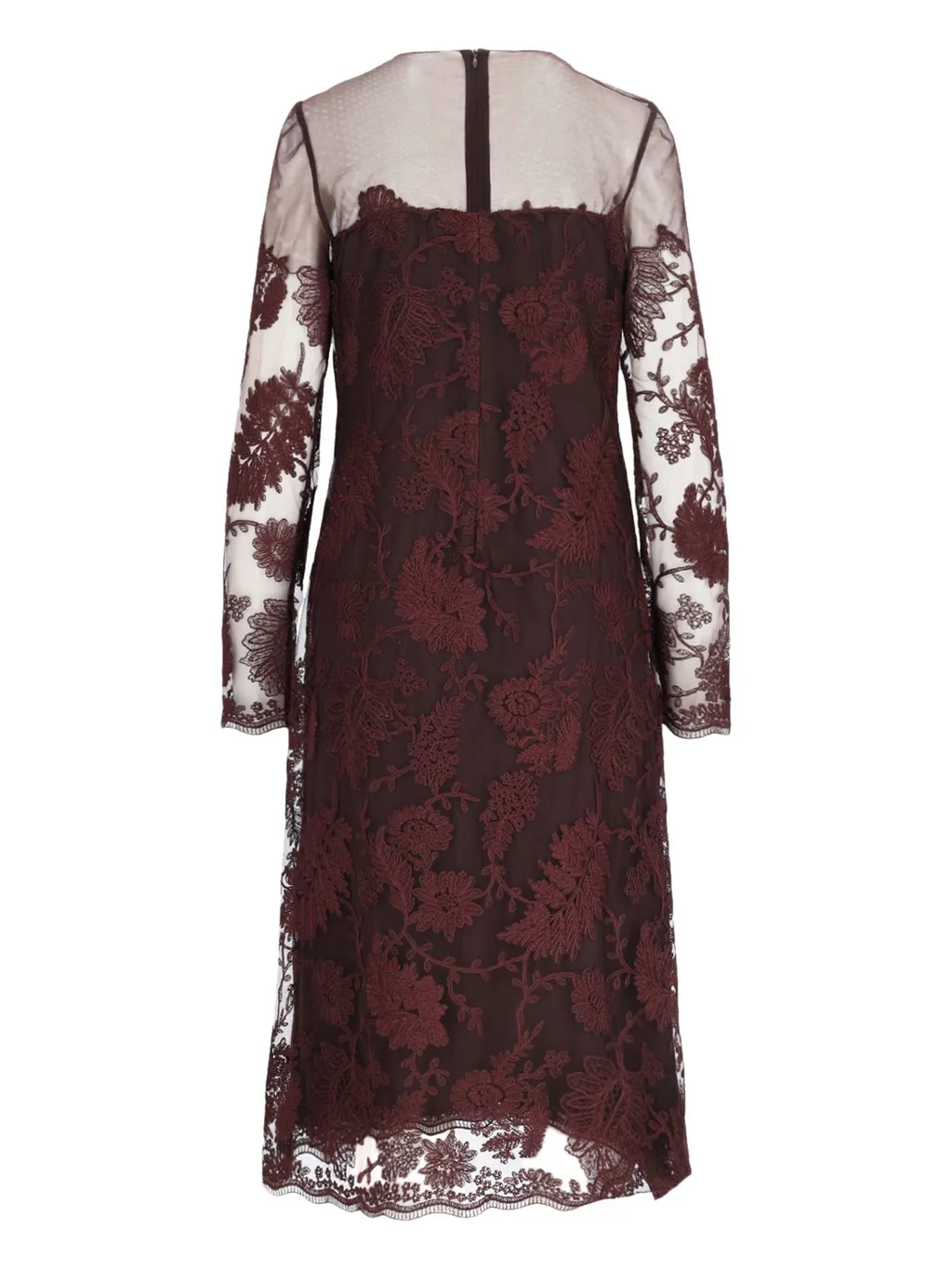 Pizzo Floral-Lace Detailed Midi Dress