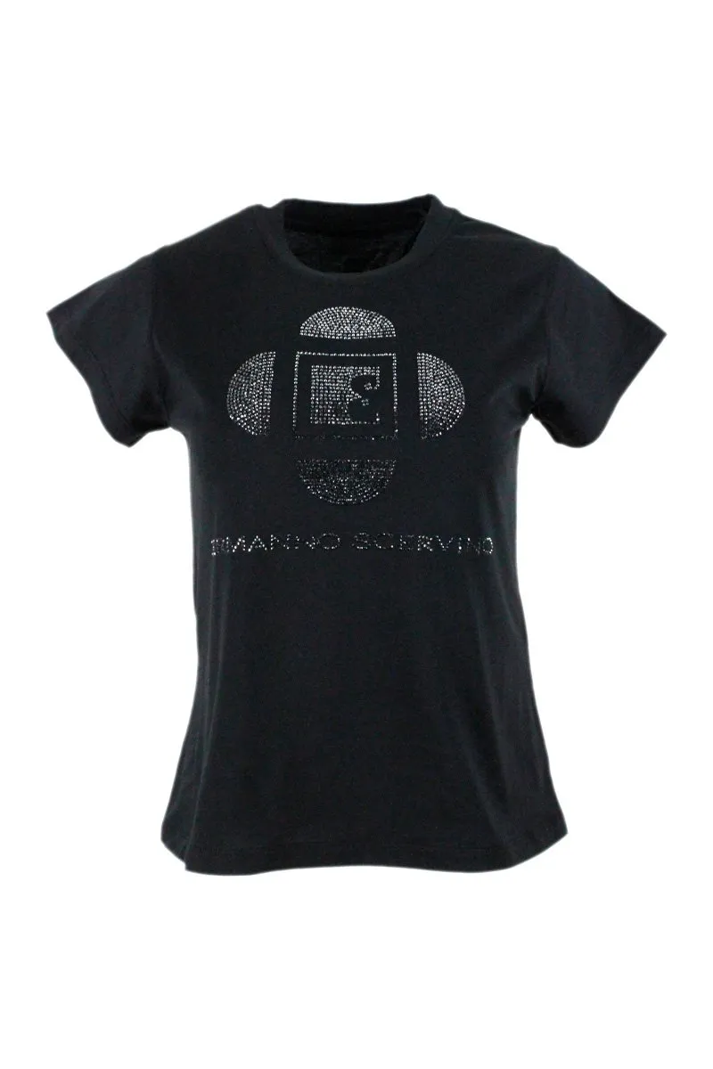 Logo Embroidered Crewneck T-Shirt