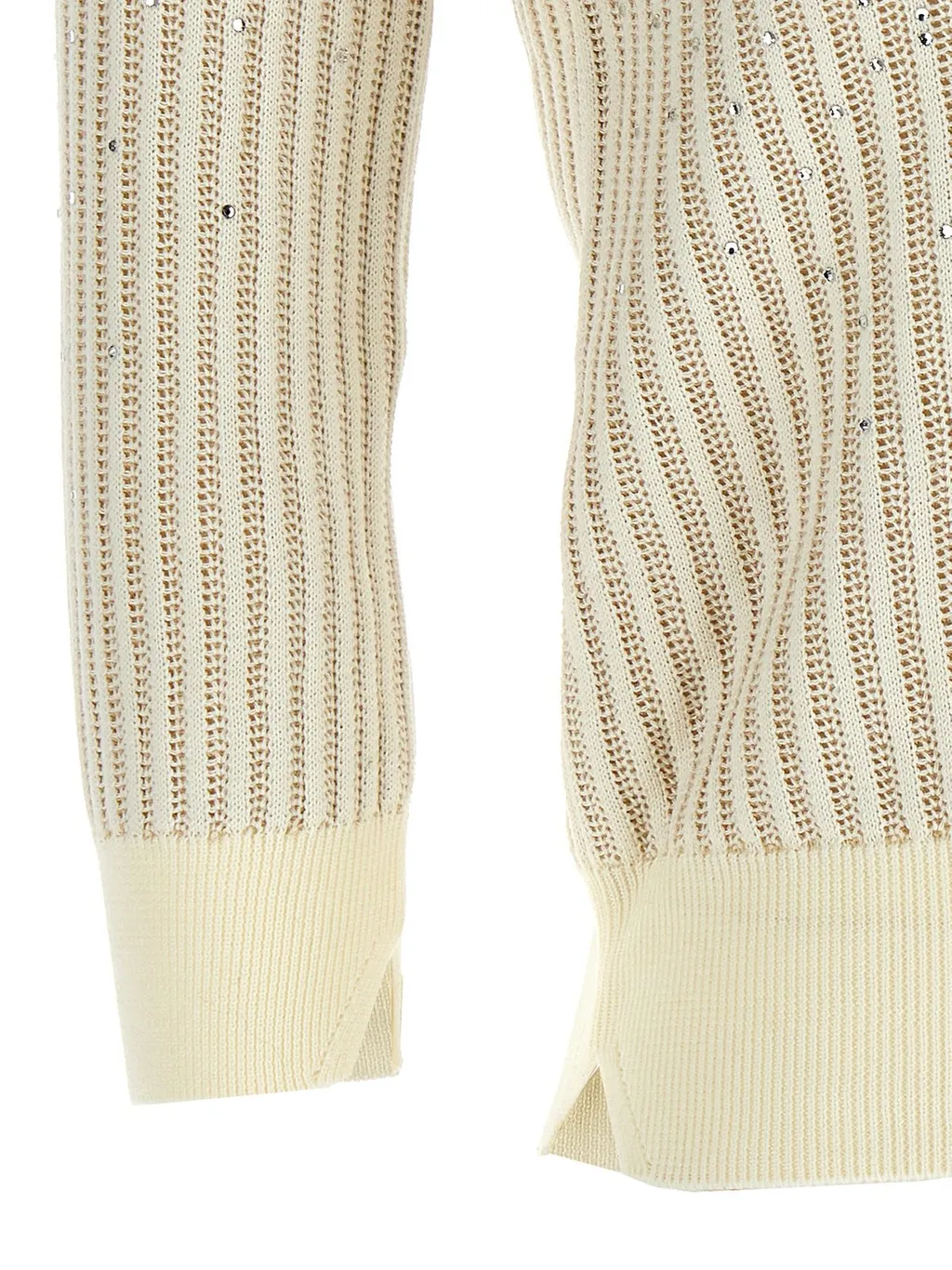 V-Neck Rhinestone Embellished Sweater