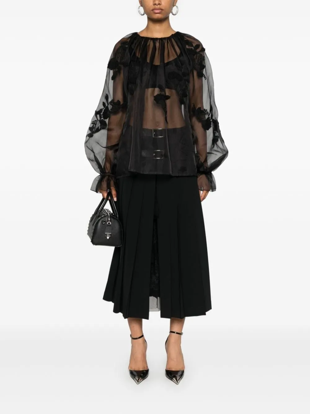 Pleated Midi Skirt