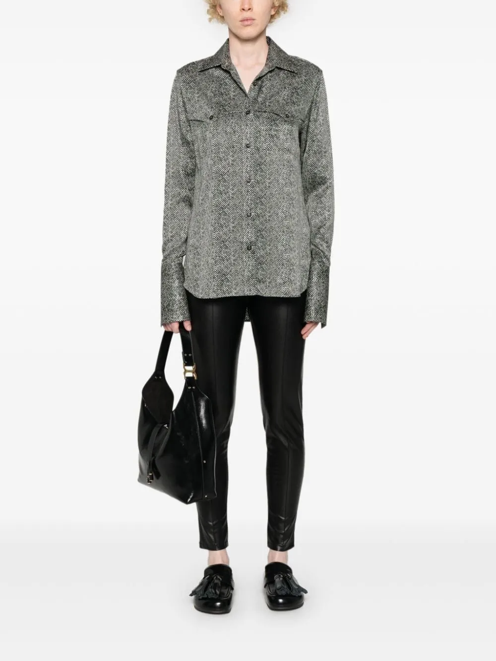 Patterned Long Sleeve Top