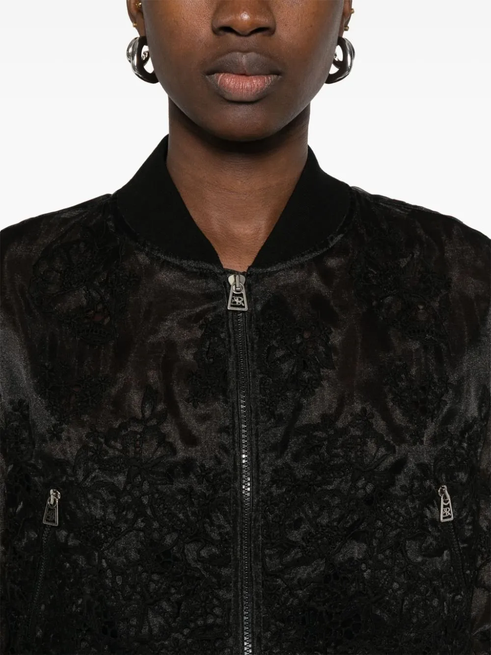 Lace Bomber Jacket