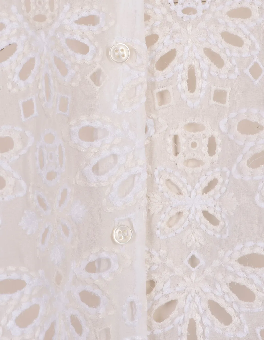 Broderie Anglaise Buttoned Shirt