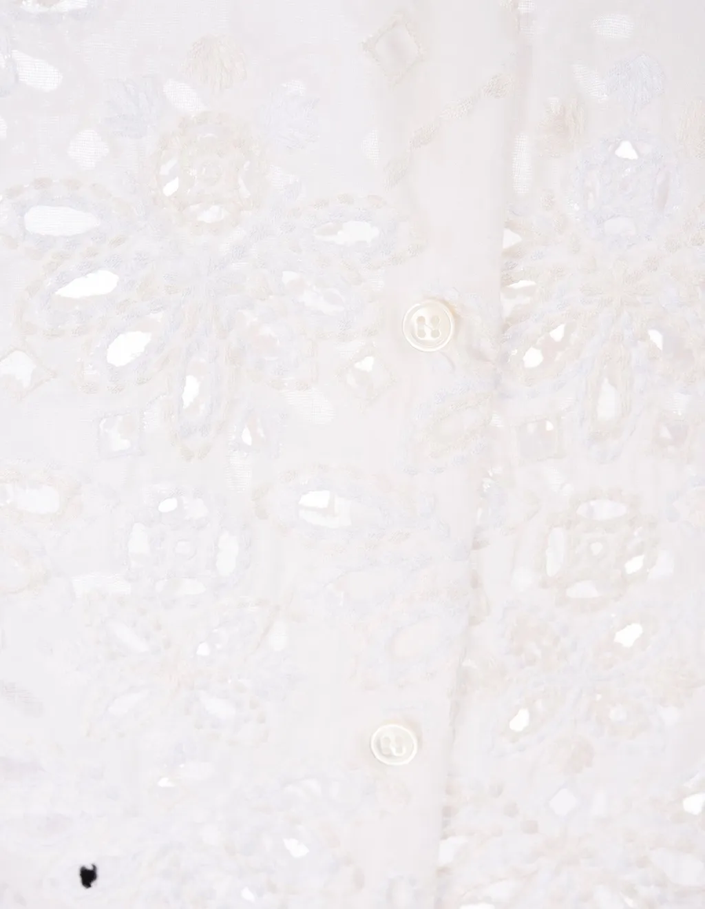 Broderie Anglaise Buttoned Shirt