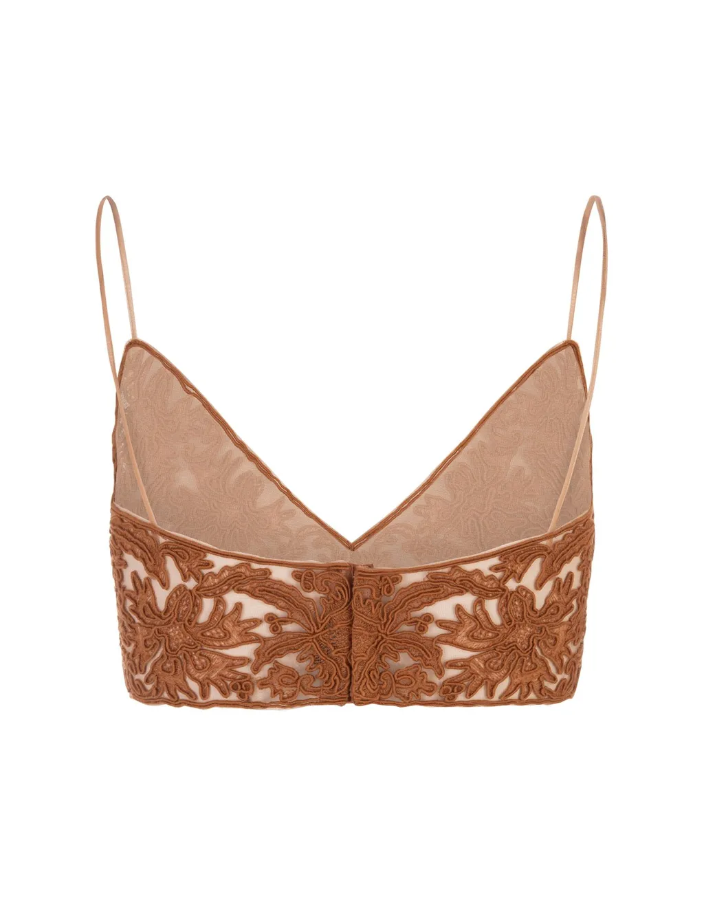 V-Neck Embroidered Cropped Top
