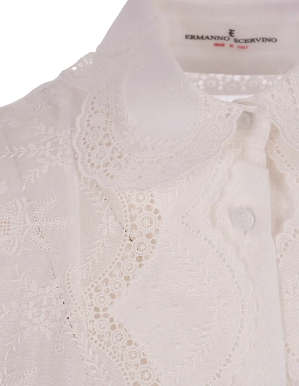 Floral-Embroidered Ruffled Mini Dress