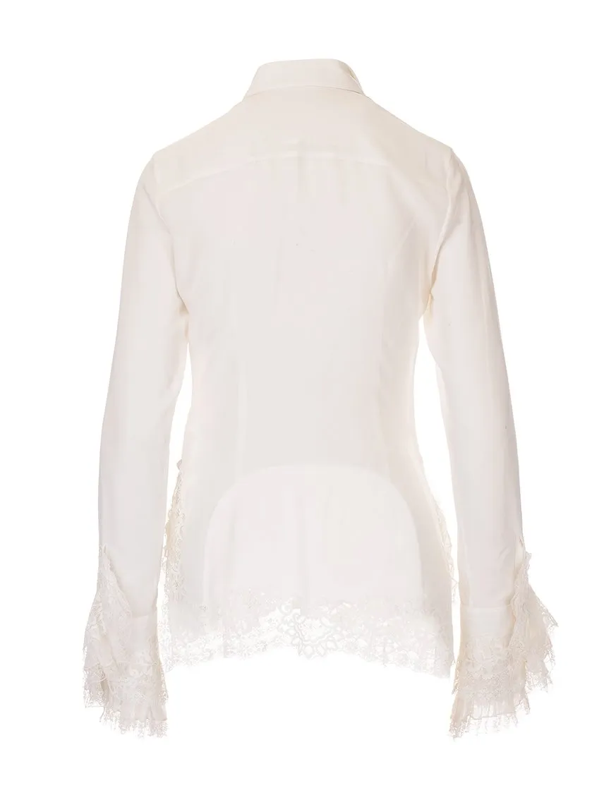 Lace Frill Long Sleeved Blouse