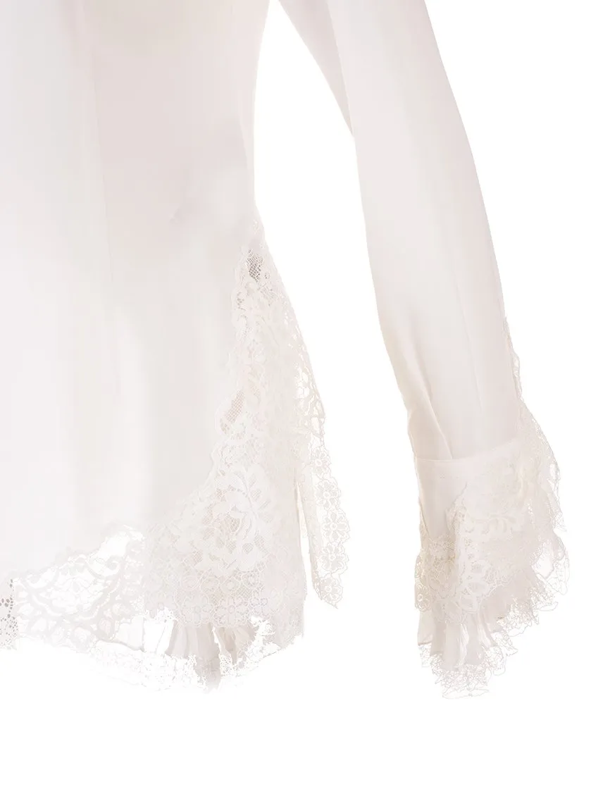 Lace Frill Long Sleeved Blouse