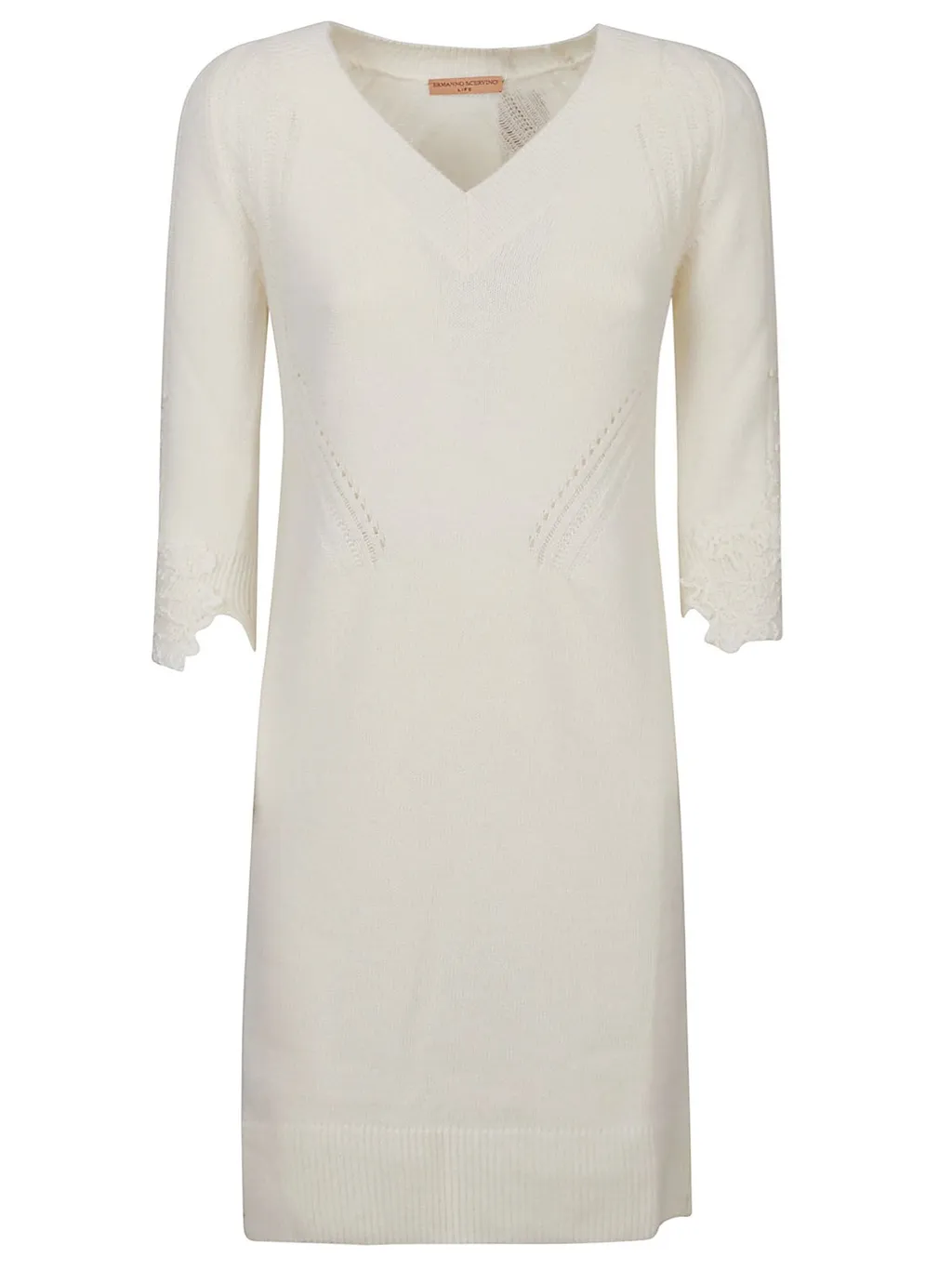 V-Neck Knitted Dress