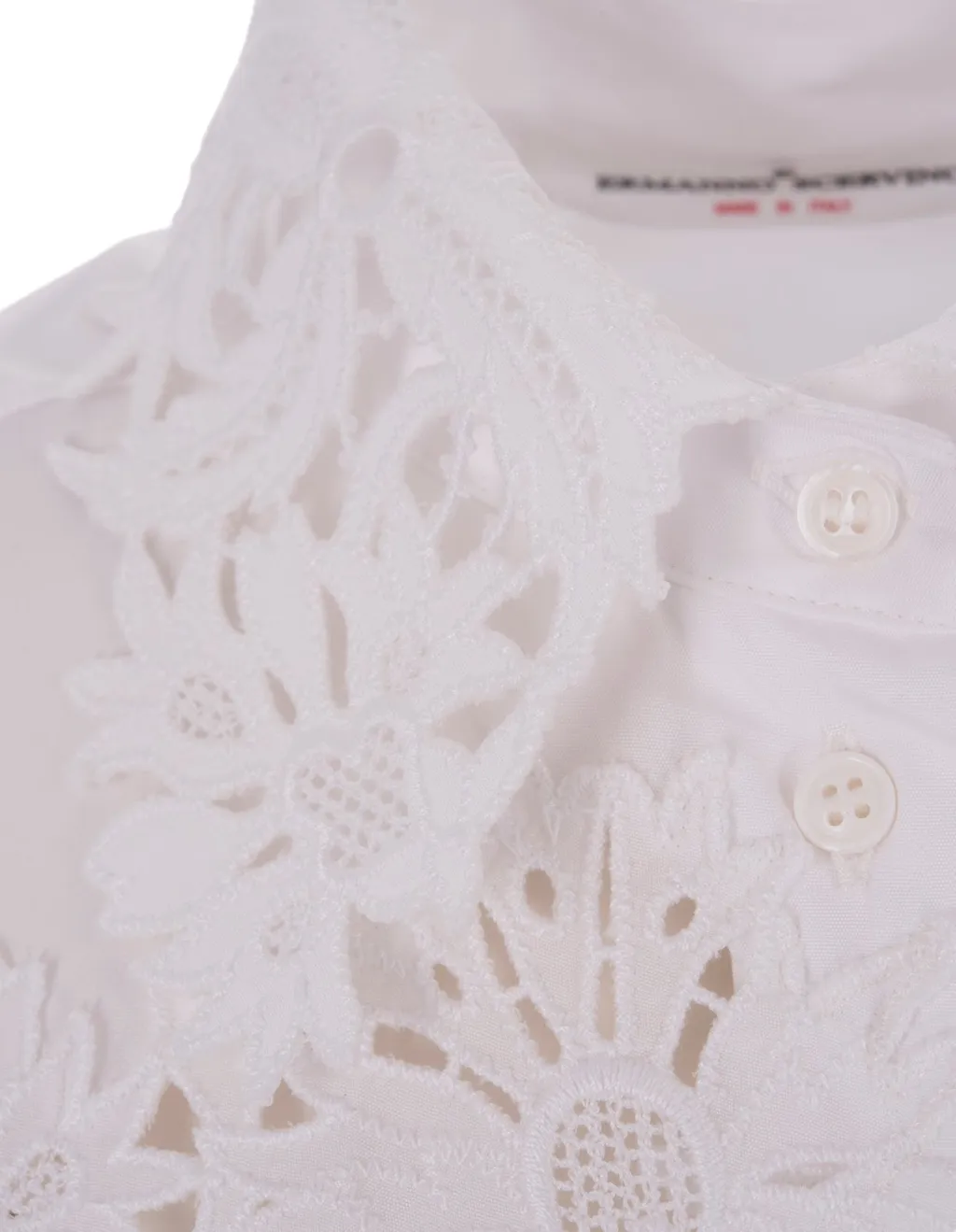 Lace-Detailed Straight Hem Shirt