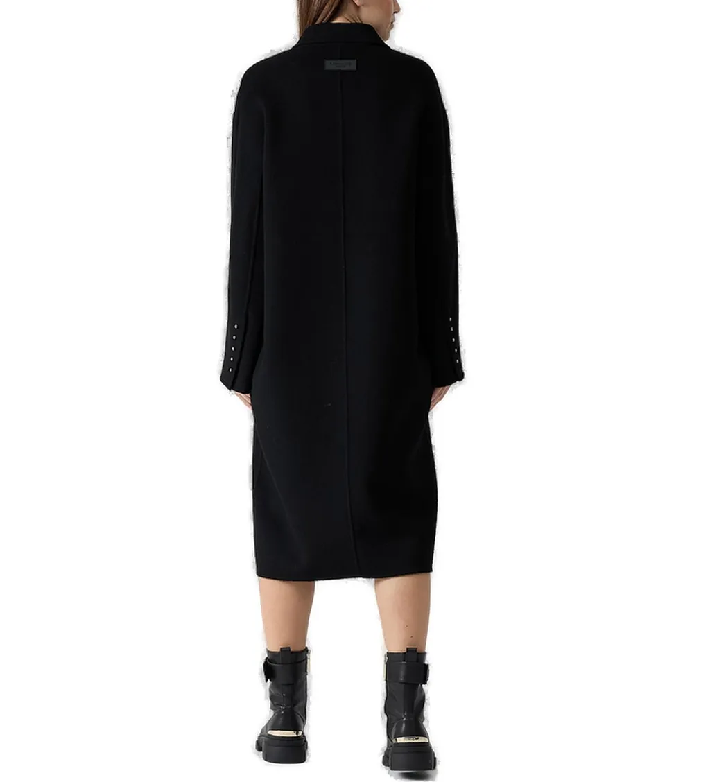 Logo Patch Double-Breasted Coat