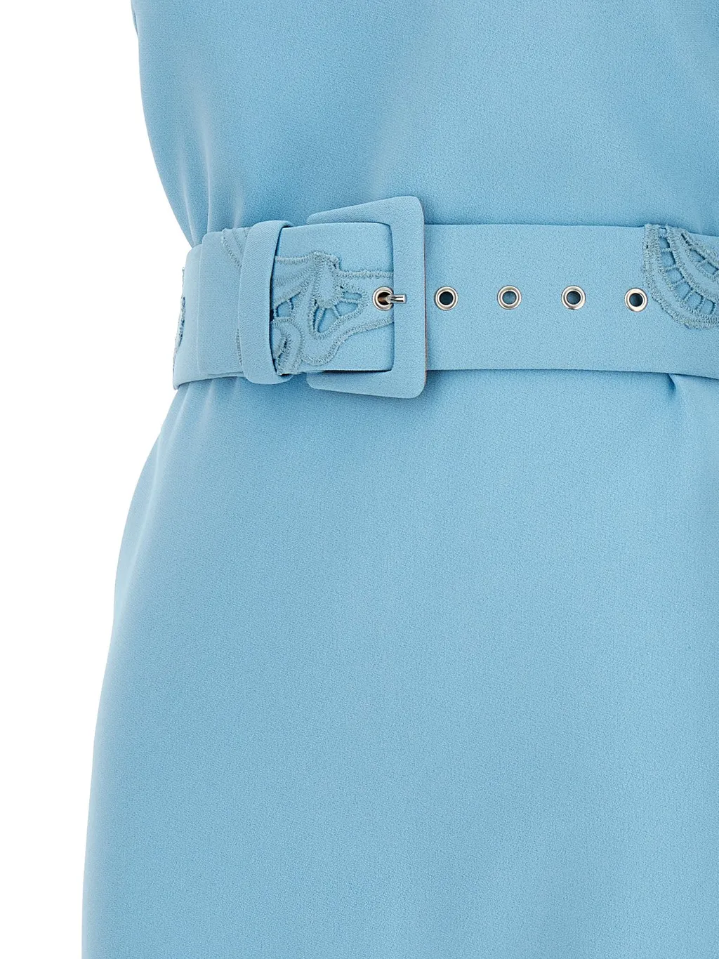 Lace Belted Mini Dress