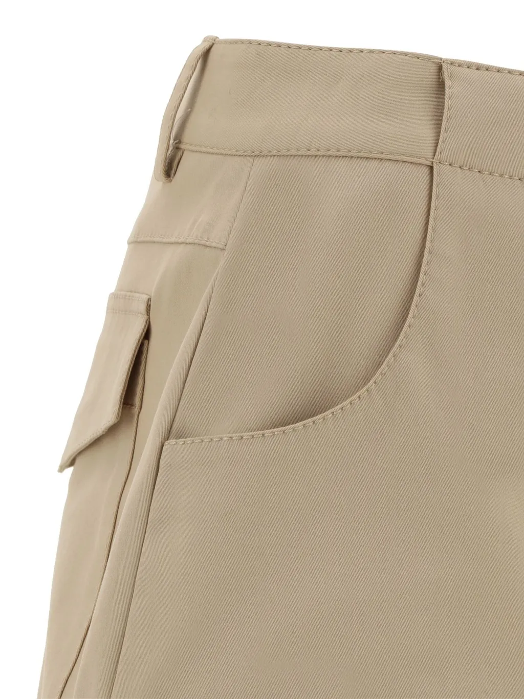High-Waist Straight-Leg Cargo Trousers
