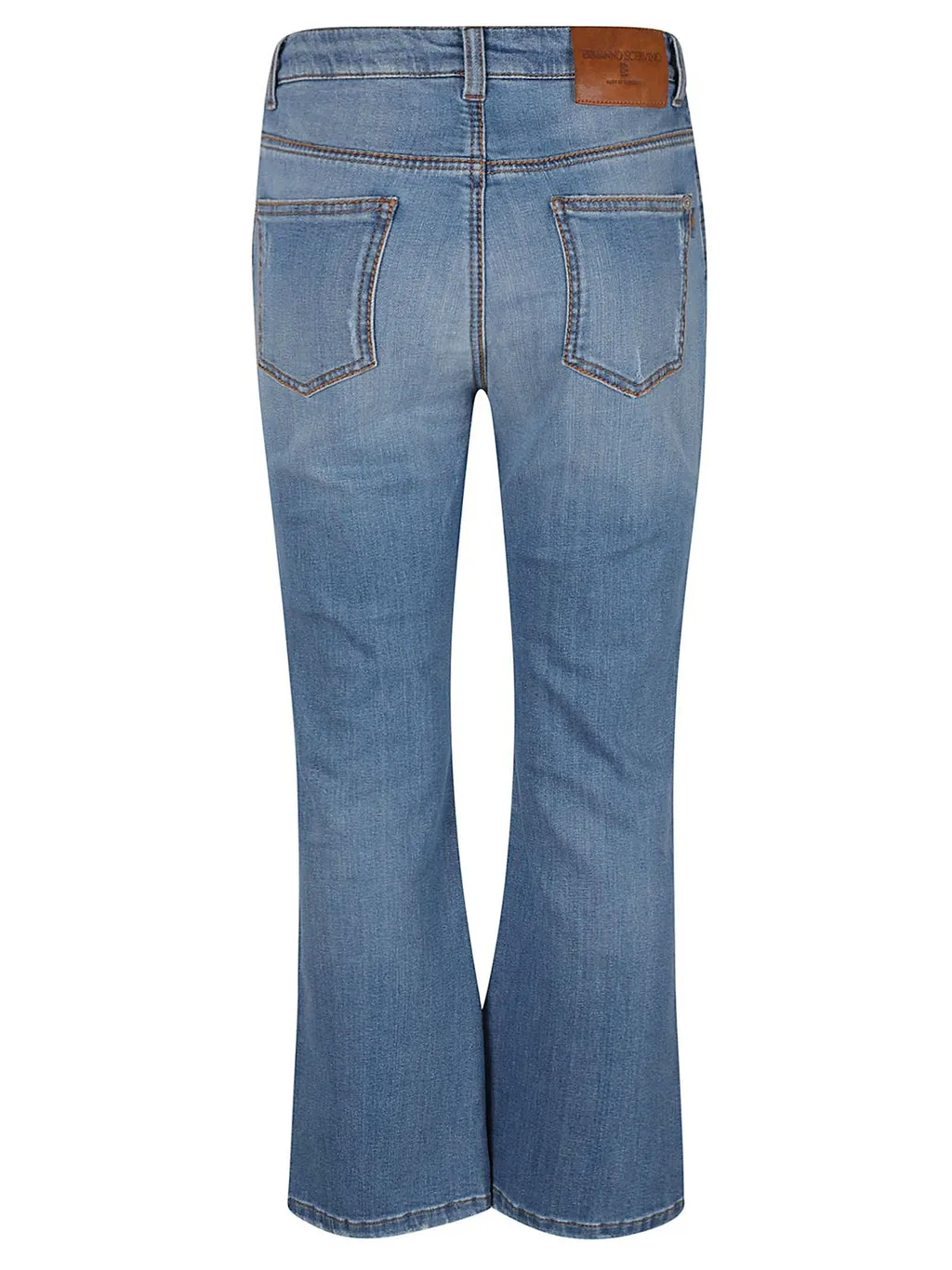 Logo-Patch Flared Denim Jeans