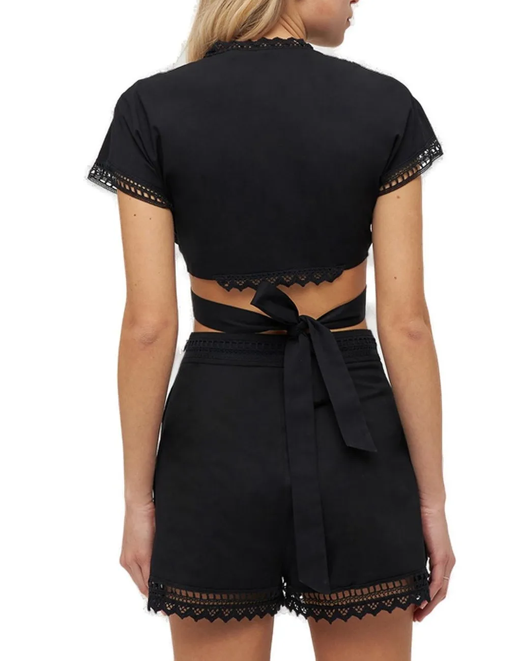 Lace Detailed Cropped Top