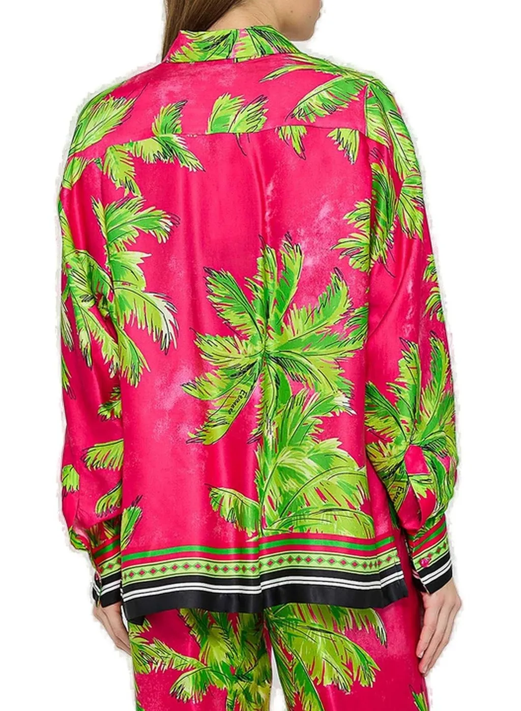 Palm Patterned Long-Sleeved Shirt