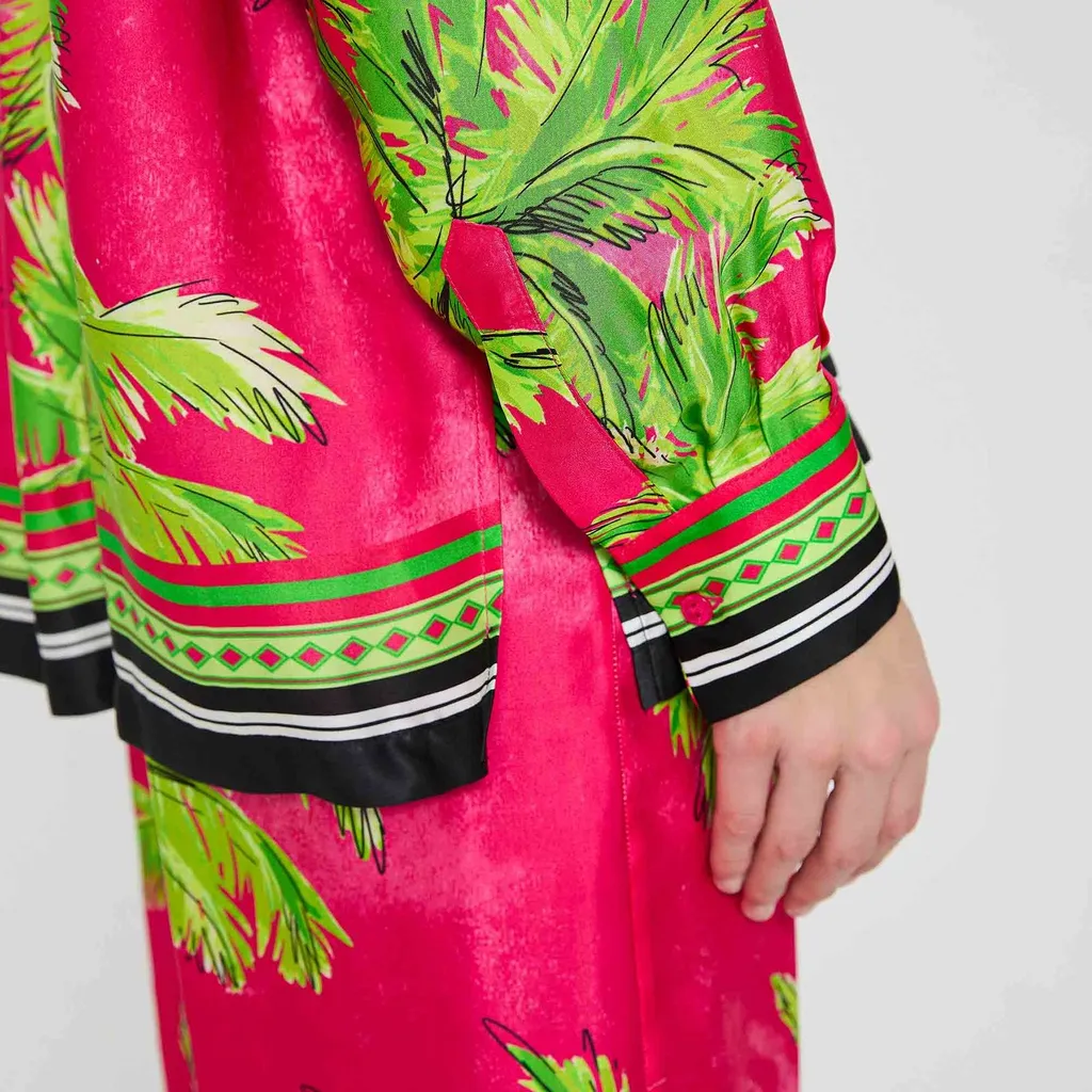 Palm Patterned Long-Sleeved Shirt