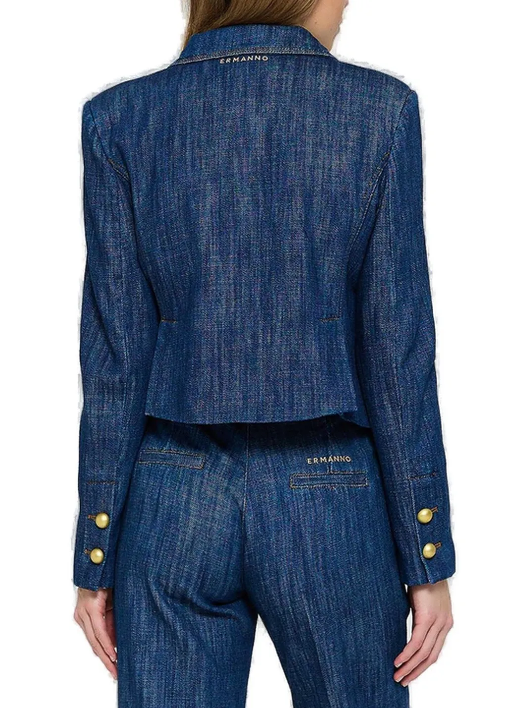 Logo Embroidered Denim Jacket