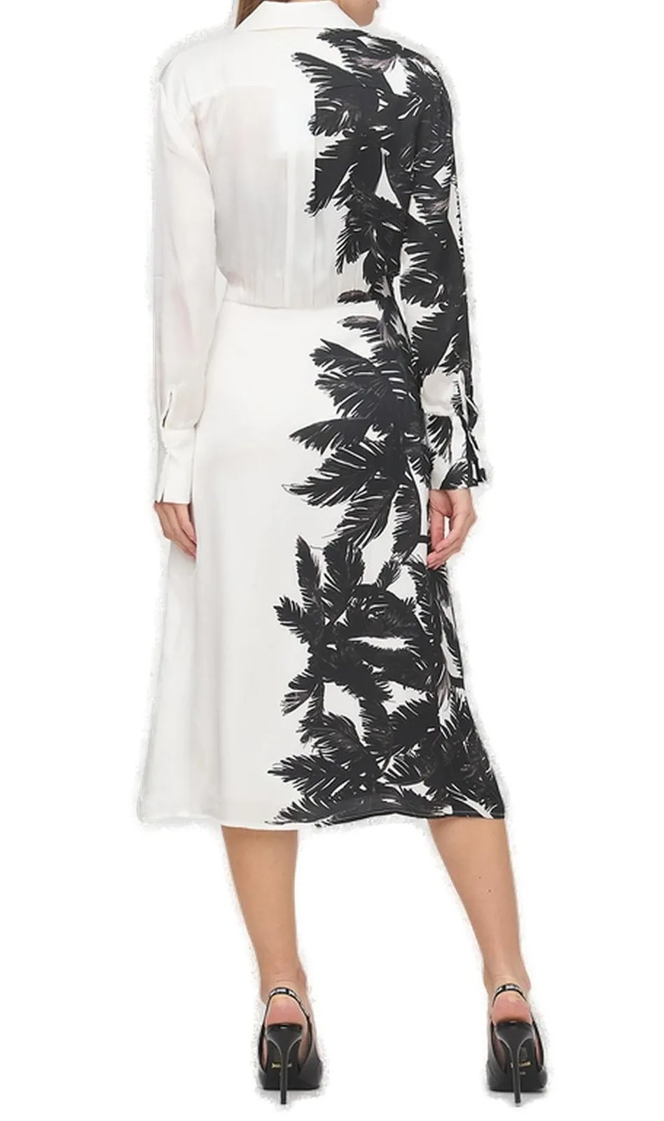 Palm Printed Midi Dress