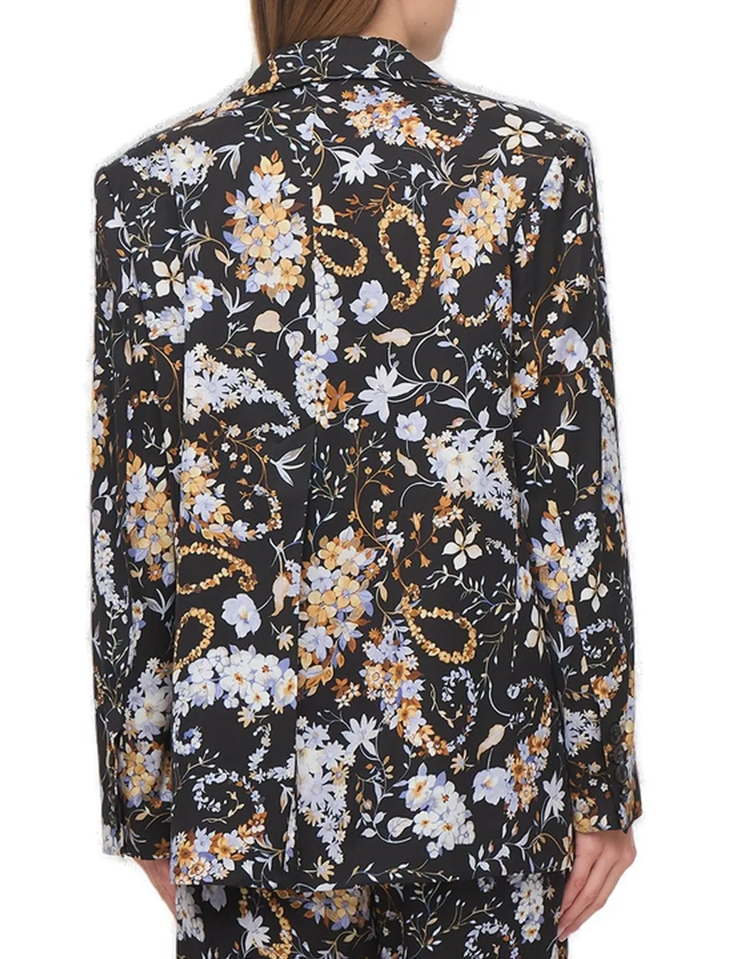 Floral Printed Single-Breasted Jacket
