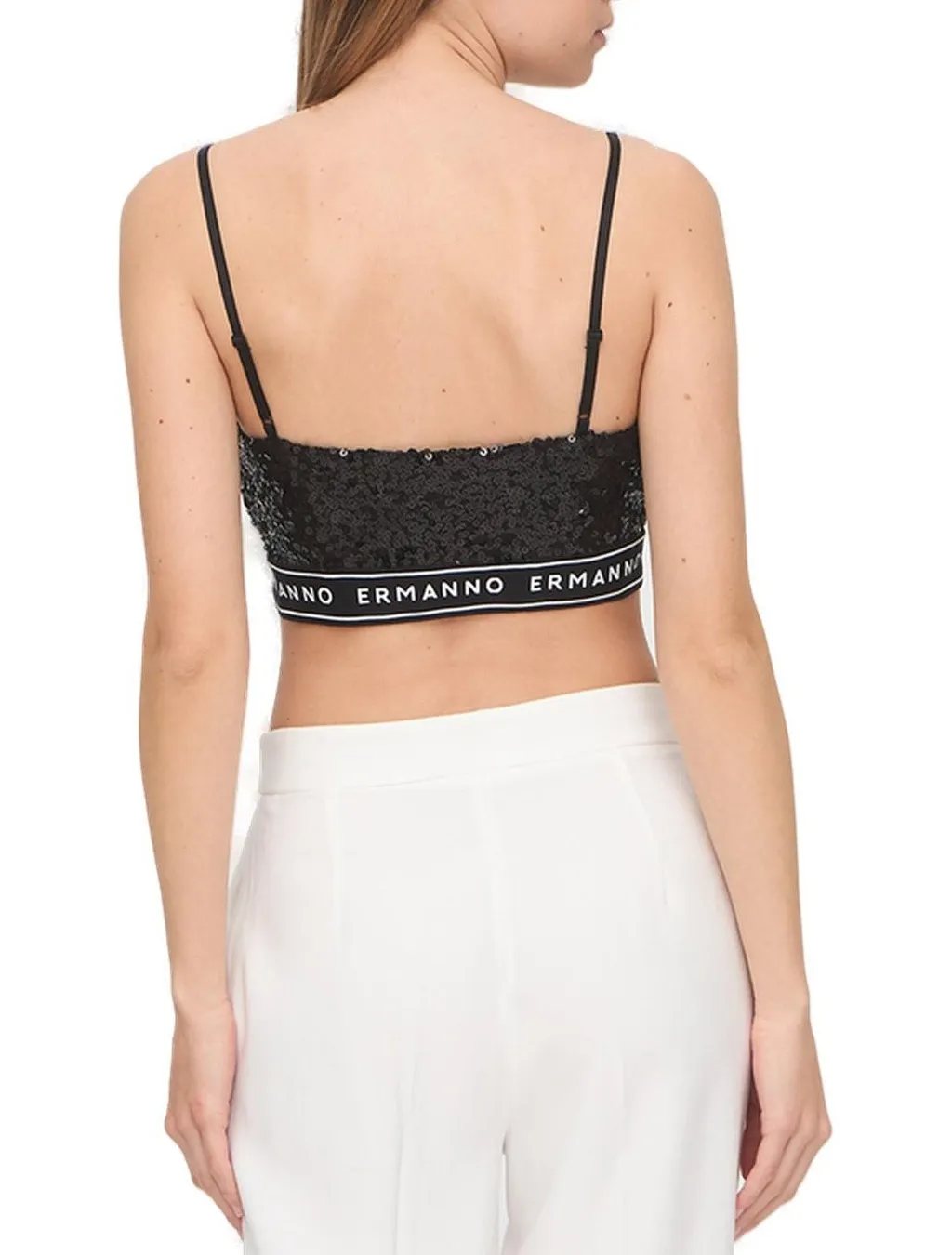 Sequin Embellished Cropped Top