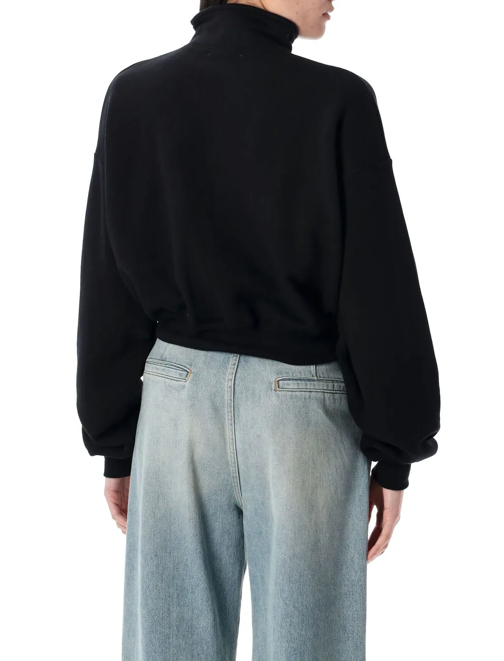 Half Zip Cropped Sweater