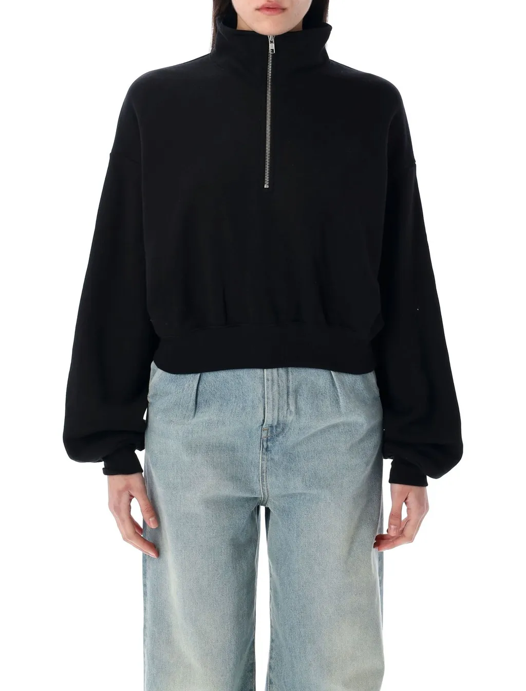 Half Zip Cropped Sweater