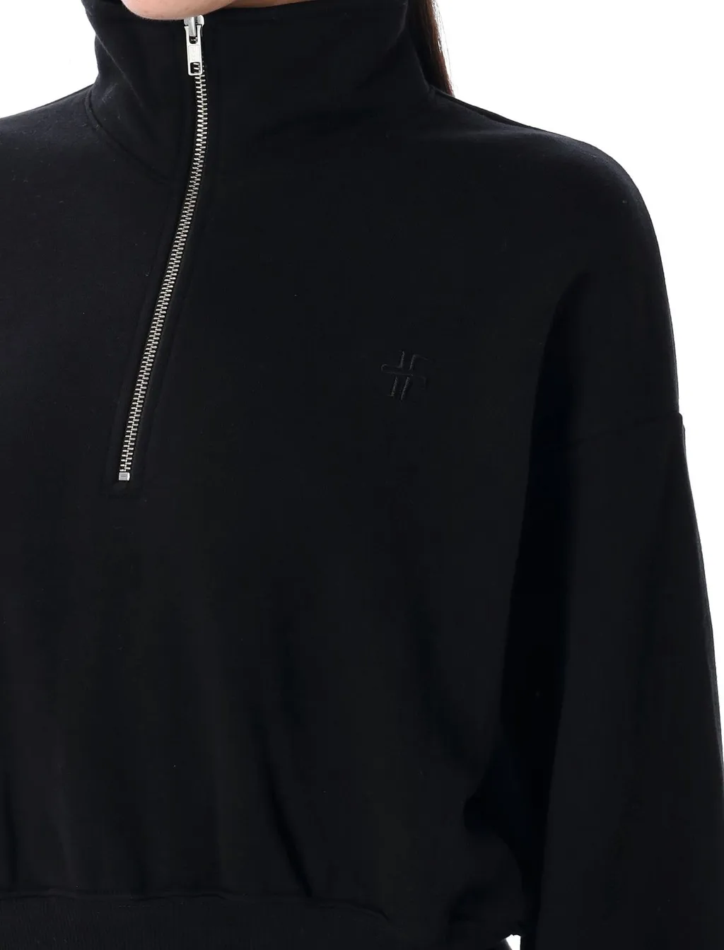 Half Zip Cropped Sweater