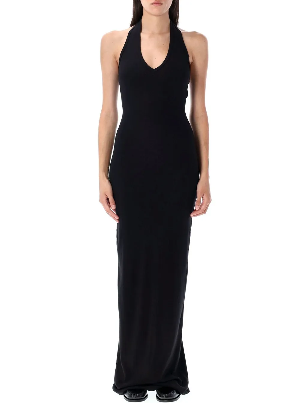 Ribbed Halter Maxi Dress